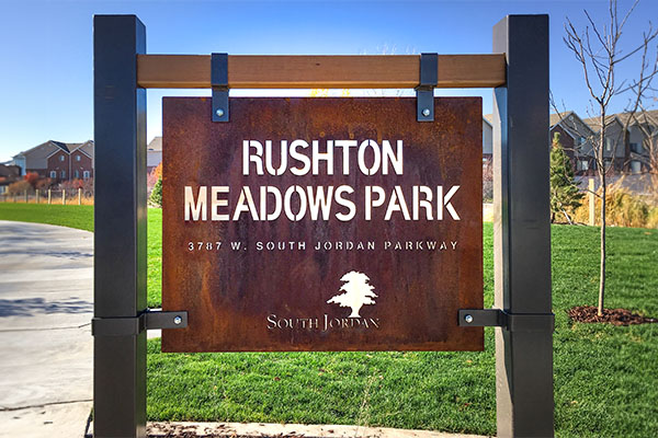 Rushton City Park Sign Rushton City Park Sign