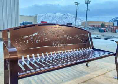 Mountain Scene Memorial Bench