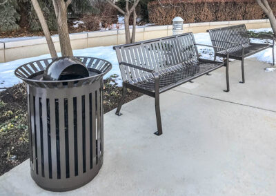 Campus Trash Receptacles With Ashtray Options