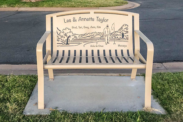 Golf Cemetery Bench