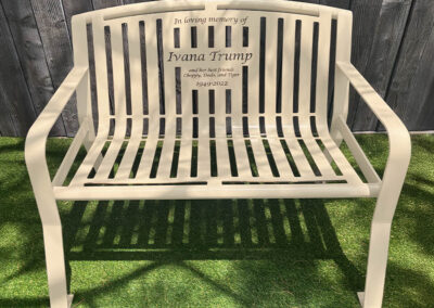 Ivana Trump Animal Shelter Memorial Bench