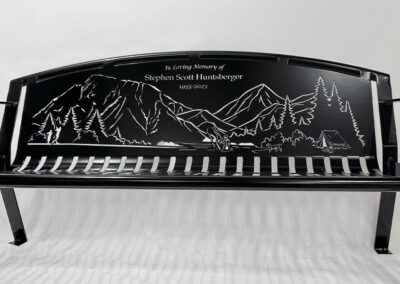 Mountain Range On Memorial Benches
