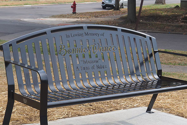 Bonnie Vance's Dedication Bench Bonnie Vance's Memorial Bench