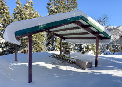 Cabin Snow Steel Pavilions