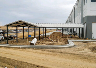 L-Shaped Steel Pavilion