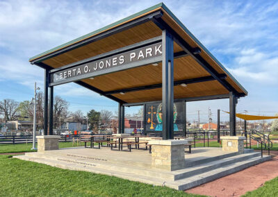 Steel Slanted Pavilions