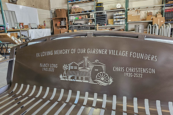 Gardner Village Dedication Bench