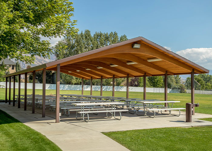 Two-Sloped Roof Pavilion