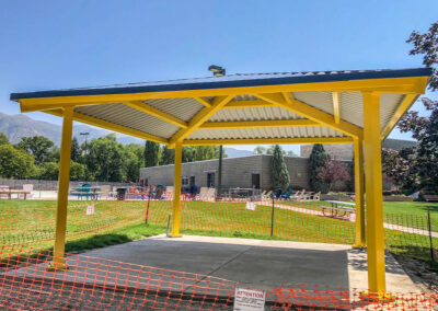 All Steel Hip Roof Park Pavilions