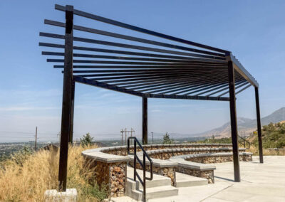 Arched Metal Pergolas For Public Parks