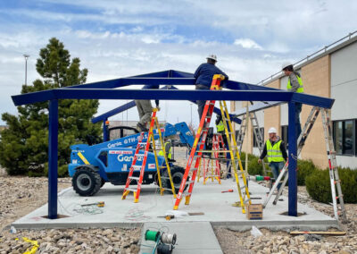 Assembling Steel Hip Roof Pavilions