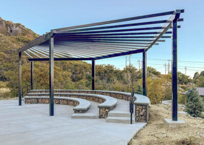 Curved Metal Pergola