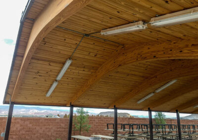 Glulam Church Pavilions With Lighting Kit