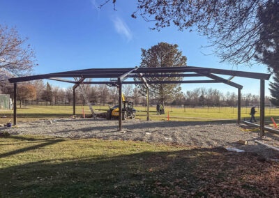 Installing A Steel Pavilion Utah County