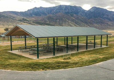 Mega Rib Roof Glulam Pavilion Manufacture