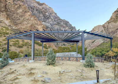 Modern Curved Park Pergolas