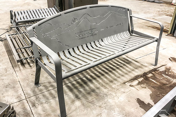 Finished Custom Trail Bench Finished Custom Trail Bench