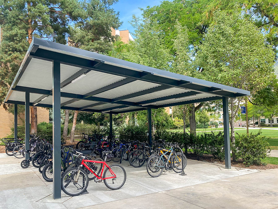 Lean-To Bike Rack Pavilions