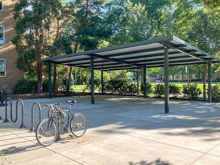 Lean-To Bike Shade Pavilion