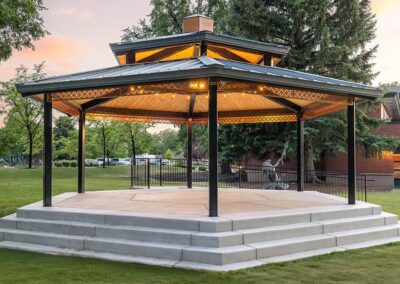 Modern Metal Hexagon Gazebos