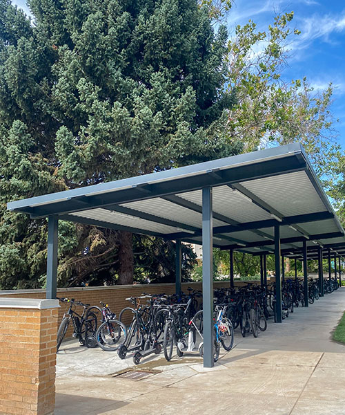 Single Slope Bike Pavilion