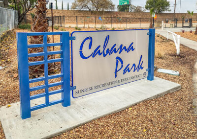 Cabana Park Metal Sign