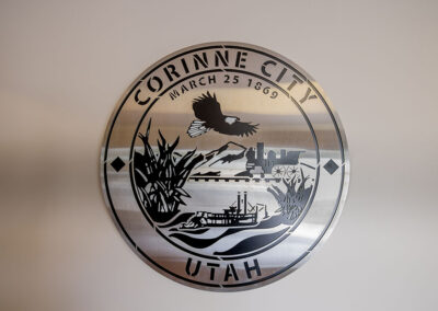 Corinne City Utah Metal Sign