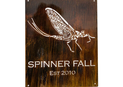 Dragonfly Rust Metal Sign
