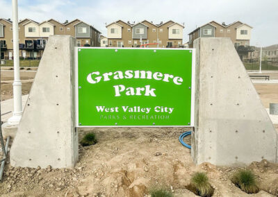 Grasmere Park Metal Sign