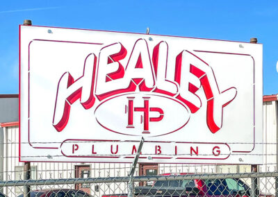Healey Plumbing Metal Sign