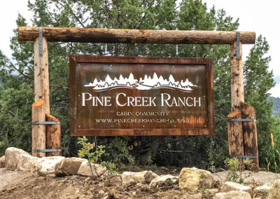 Pine Creek Ranch Metal Estate Sign