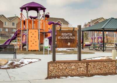 Rushton Meadows Park Metal Sign