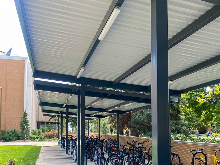 Custom Lean-To Bike Pavilions