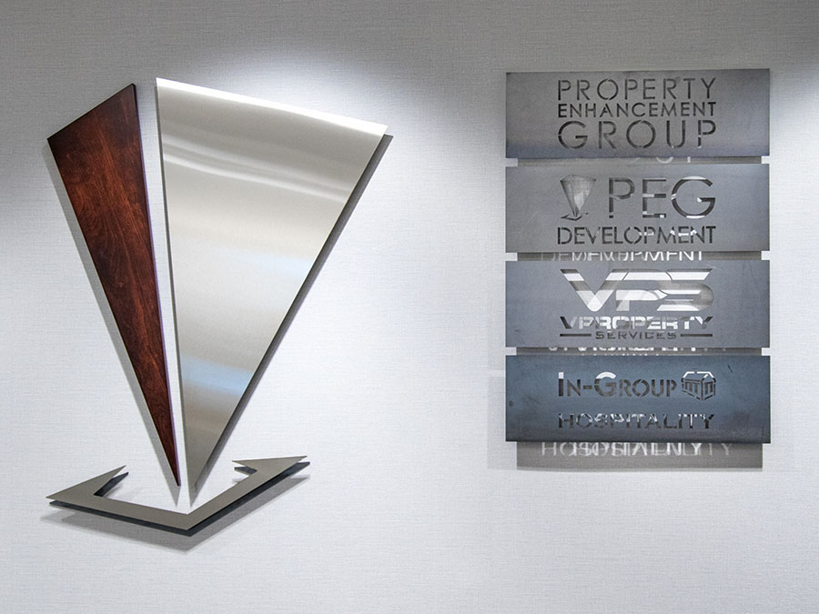 Custom Office Laser Cut Metal Stainless Steel Signs