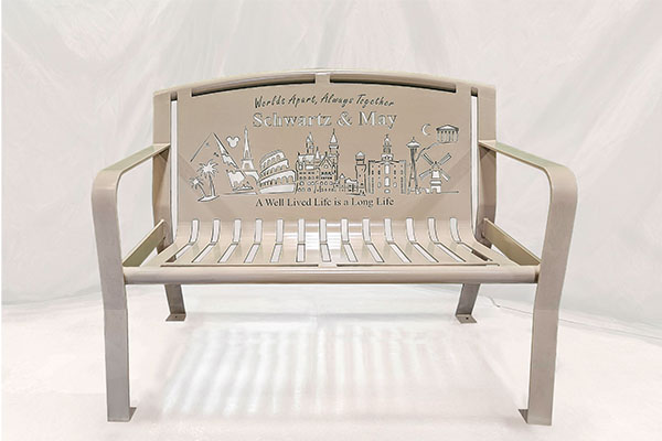 Finished Custom Memorial Benches
