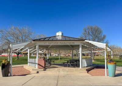 Hexagon Steel Gazebos For Parks