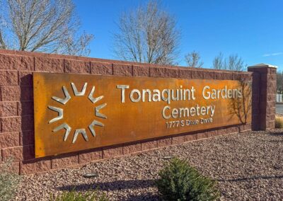 Tonaquint Gardens Cemetery Laser Cut Sign
