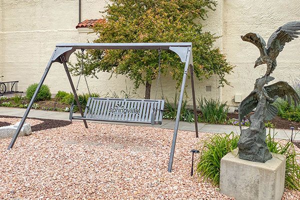 Springville Art Museum Bench Swing Springville Art Museum Bench Swing